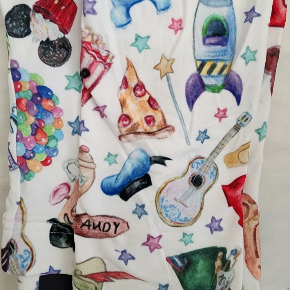 Disney Parks and Character handmade soft yoga leggings - Never Grow up Size M